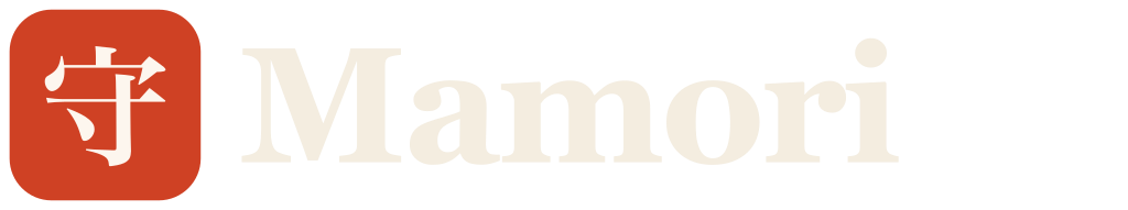 Mamori lockup, light text