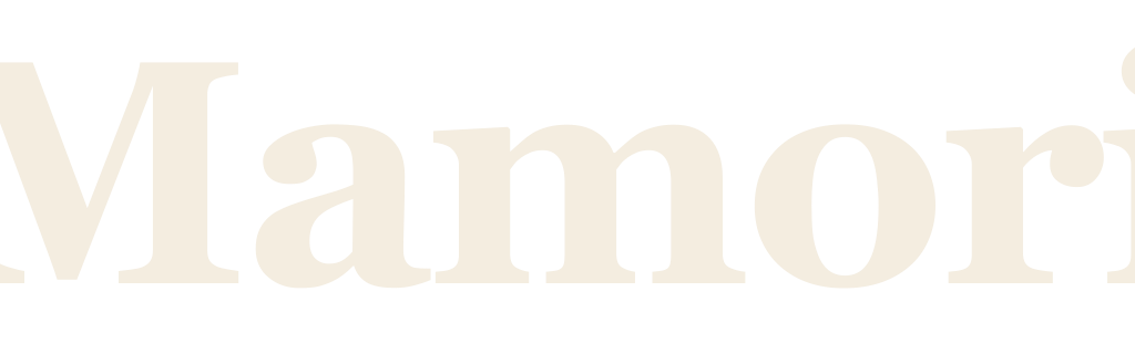 Mamori wordmark, light text